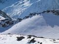 Am letzten Steilhang vor dem Gipfel - Blick ins Sonnenkar mit dem Grat, der berkraxelt werden mu