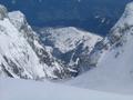 Beim Rckweg whlen wir den Sommerweg - Tiefblick zum Hochkeil