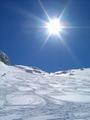 Zerfahrene Hnge - die heutige Tour hatte wirklich alle Schneearten zu bieten