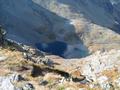 Beim Abstieg ber die steile Waldhorn-Westseite - Tiefblick zum Kapuzinersee