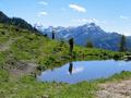 Knapp oberhalb der Lackenalm wird es ab dieser Stelle ein kurzes Stck etwas steiler (aber unschwierig)