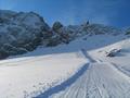 Nach einer kurzen Abfahrt vom Hunerkogel gehts ein Stck hinauf zum Koppenstollen