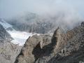 Beim Aufstieg zur Edelgriehhe - links fhrt der Weg Richtung Hunerkogel ber den Edelgrie-Gletscher hinauf