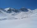 Blick zurck ins Landfriedtal, wo wir uns an wunderbarem Firn erfreuten