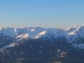 Blick nach Sden in die Niederen Tauern - dort werde ich heute meine Schitour unternehmen