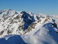 Vorne: Seekarzinken (rechts) und Steinkarzinken (links dahinter). Rechts im Hintergrund der Eselstein, der Sinabell und die Wasenspitze (von links nach rechts)