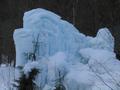 Zurck in Johnsbach. Ein wunderschnes blauschimmerndes Eisgebilde.