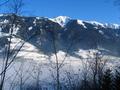 Beim Aufstieg von Tregelwang - Blick ber das im Nebel liegende Paltental in die Bergwelt um Blaseneck und Leobner