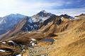 Blick nach Westen ber den Funklsee zum Melleck, meinem letzten Tourenziel vom 19.10.2008.