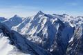 Im Sdwesten die markanten Schiberge ber dem Schicenter Kaprun. Vermutlich das Kitzsteinhorn (?)