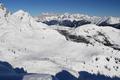 Blick nach Norden zu den markanten Dachsteingipfeln Torstein, Mitterspitz und Hohem Dachstein.