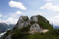 Blick zur�ck zu den 2 Hechlstein-Gipfeln, auf denen man bei genauem Hinsehen die Kreuze erkennt.