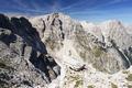 Blick zurck zum Kleinen Hochkasten (oberhalb der Bildmitte) ...