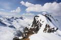 Da vom Wintergipfel zum etwas h�heren, �berwechteten Felsbaufbau des Sommergipfels noch keine Spuren vorhanden waren, verzichtete auch ich auf die Gratwanderung.