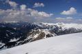 Blick Richtung Norden das Gro�arltal hinaus. In Bildmitte Karlkopf und Spielkogel, die ich erst unl�ngst mit Schneeschuhen besucht hatte.