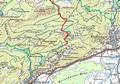 Der Routenverlauf im unteren Abschnitt: Nach der Auffahrt von Wrschach auf den Wrschachberg, Start beim Berghotel Panoramablick, wo zu meiner Verwunderung bereits sehr viele Autos am Parkplatz parkten. Vom Start weg noch durchgngige Schneedecke. ber Schnmoos Aufstieg entlang der Sommermarkierung bis zur Langpoltenalm.