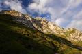 Herrlich mildes Morgenlicht ber den Felsen ...