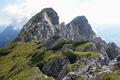 Ehe ich wieder aufbreche, ein letzter Blick am Grat zurck Richtung Mitterspitze und Kammspitz.
