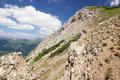 Abstieg von der Kahlwandspitze, deren Namen man sich aus dieser Perspektive gut erklren kann.