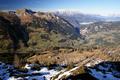 Auf der anderen Seite des Groarltales die bereits erwhnten Gipfelerhebungen von Hllwand, Sandkogel und Heukareck. Weiter im Norden der zu den Berchtesgadener Alpen zhlende Hochknigstock und ganz rechts das Tennengebirge.