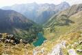 Auf der anderen Bergseite: Der Untere Lanschitzsee, an dessem linken Ufer ich heute schon herauf gewandert bin.