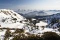 Blick zurck zum Groen Scheibelsee (rechts). Links das Hauseck mit den ...