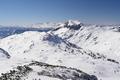 Hetzkogel und Elm, rechts der Graben durch den wir gekommen sind. Links im Hintergrund das Dachstenigebirge.