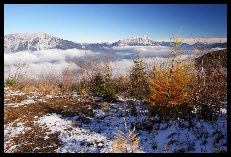 Blick vom Pleschnitzinken auf Kammspitz und Grimming