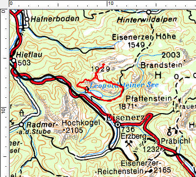 Tourengebiet Leopoldsteiner See - Hochblaser - Kalte Mauer