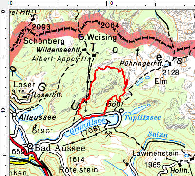 Tourengebiet Breitwiesenalm - Widderkar - Dreibrüderkogel