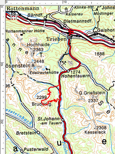 Tourengebiet Hohentauern - Bruderkogel